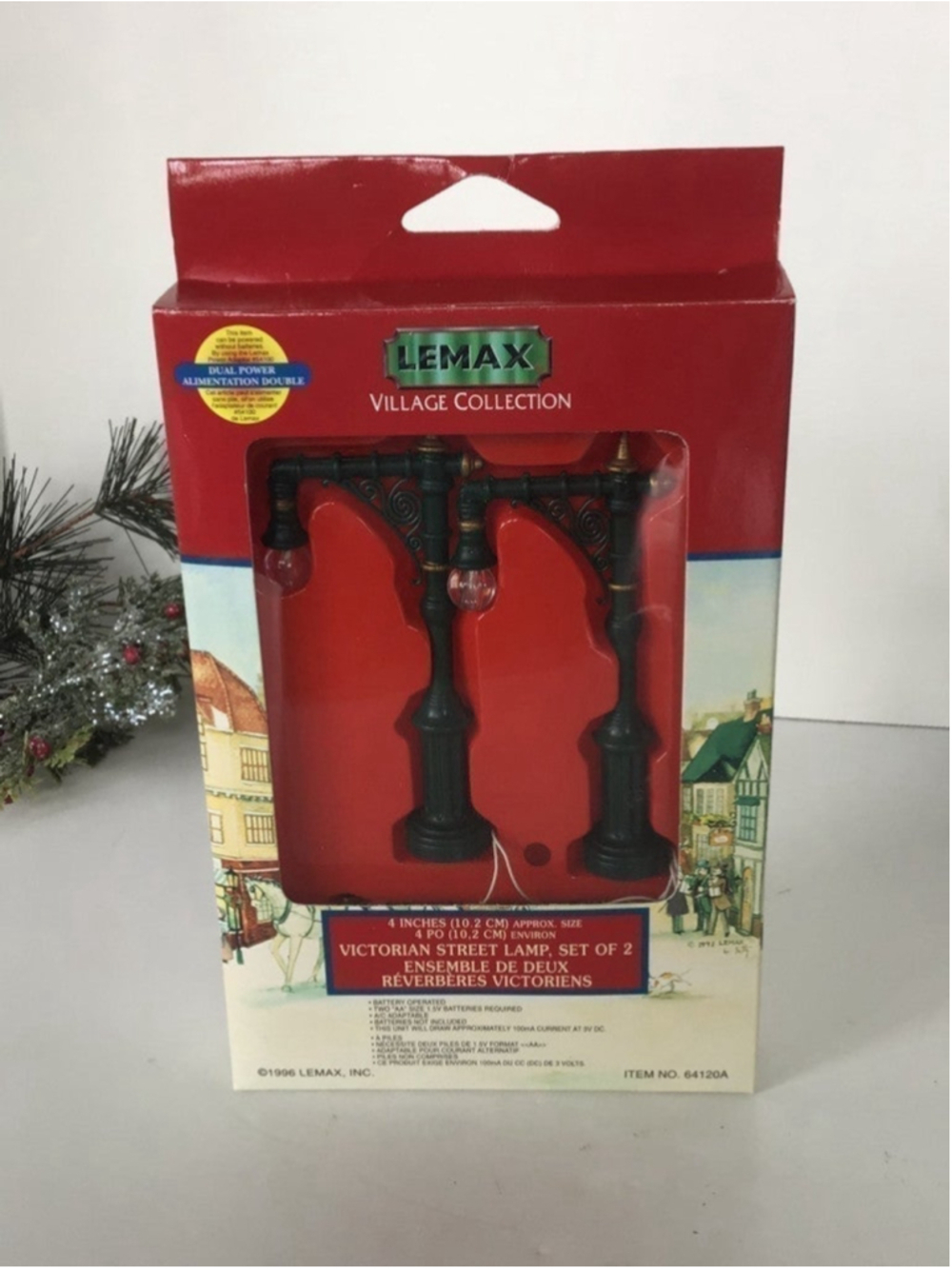 Vintage Lemax Christmas Village 1996 Victorian Street Lamps -set of 2 - Picture 3 of 4